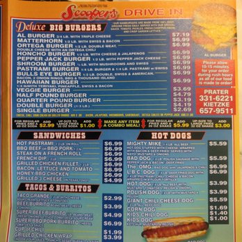 Scoopers - Menu 2 - Burgers Near Me - Reno, Nevada Scoopers - Menu 2 - Burgers Near Me - Reno, Nevada
