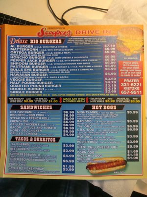 Menu photo 5 Scoopers Reno, NV