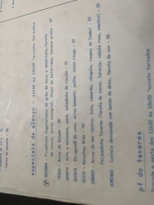 Menu photo 1 Tavares Restaurante São Paulo, SP