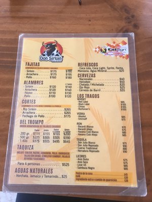 Menu photo 4 Don Sirloin Playa del Carmen, ROO