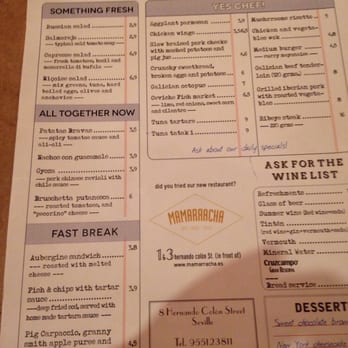 Ovejas Negras - Menu - Tapas Bars Near Me - Seville, SE
