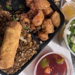 Vegetable Soup + Sweet and Sour Chicken Combo