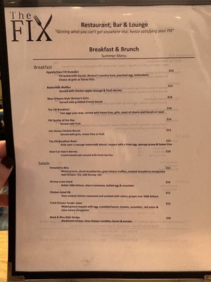 Menu photo 2 The Fix Bar & Lounge Sapphire, NC Menu photo 2 The Fix Bar & Lounge Sapphire, NC