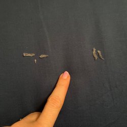 Sugaring NYC Memphis - This is the glue left on each eye from lash lift; technicians should given proper materials to remove the glue used to lift lashes.
