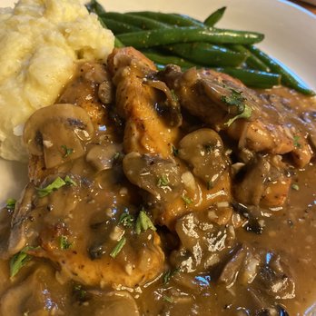 Uptown Grill - Chicken Marsala Yukon Gold mashed potatoes and fresh seasonal vegetables - Cocktail Bars Near Me - Olympia, Washington Uptown Grill - Chicken Marsala Yukon Gold mashed potatoes and fresh seasonal vegetables - Cocktail Bars Near Me - Olympia, Washington