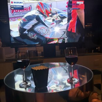 Double Take - Wine glasses and tv screen. - New American Near Me - Los Angeles, California Double Take - Wine glasses and tv screen. - New American Near Me - Los Angeles, California
