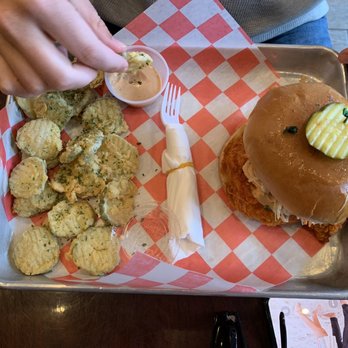 Underdog Hot Chicken - Combo 1 with a side of Fried Pickles - Chicken Wings Near Me - Boston, Massachusetts Underdog Hot Chicken - Combo 1 with a side of Fried Pickles - Chicken Wings Near Me - Boston, Massachusetts
