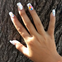 Lumpy nails. Is that ice cream? Lumpy nails. Is that ice cream?
