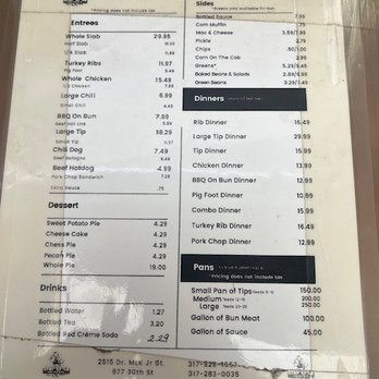 Bar-B-Q Heaven - Menu - Barbeque Near Me - Indianapolis, Indiana Bar-B-Q Heaven - Menu - Barbeque Near Me - Indianapolis, Indiana