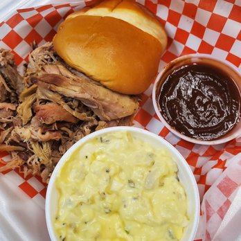 Carolina Smoke BBQ and Catering - a pulled pork sandwich and coleslaw - Barbeque Near Me - Bothell, Washington Carolina Smoke BBQ and Catering - a pulled pork sandwich and coleslaw - Barbeque Near Me - Bothell, Washington