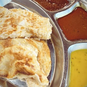 Mamak Malaysian Restaurant - R4. Roti Canai with Curry Sauce - Malaysian Near Me - Sugar Land, Texas Mamak Malaysian Restaurant - R4. Roti Canai with Curry Sauce - Malaysian Near Me - Sugar Land, Texas