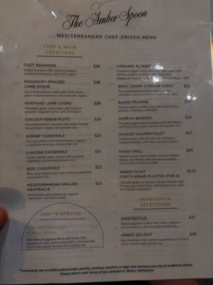 The Amber Spoon Mediterranean Chef Driven by null