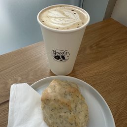 Horchata latte and lemon poppyseed scone Horchata latte and lemon poppyseed scone