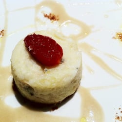 Quintessenza - Mantecato di Baccalà e Patate, Pomodorino Ciliegino caramellato, Vellutata di Acciughe, polvere di Bottarga di Tonno