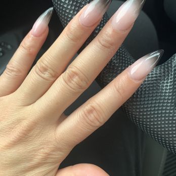 Cherie Nail Lounge - black dip powder ombré - Nail Salons Near Me - Los Angeles, California