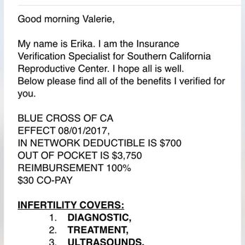 Shahin Ghadir, MD - Email from Erika confirming in-network benefits, for Dr. Ghadir at SCRC (Southern California Reproductive Center) - Fertility Near Me - Beverly Hills, California Shahin Ghadir, MD - Email from Erika confirming in-network benefits, for Dr. Ghadir at SCRC (Southern California Reproductive Center) - Fertility Near Me - Beverly Hills, California