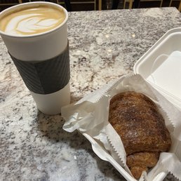 Lavender latte and pan au chocolate!