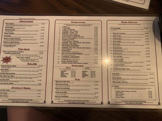 Menu photo 2 El Toreo Mexican Restaurant Burns, OR