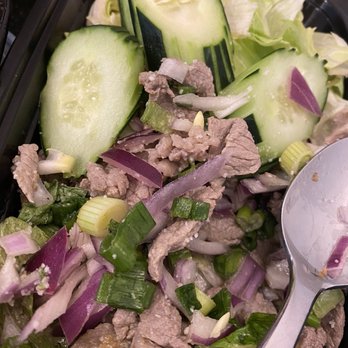 Charm Thai Eatery - Beef Salad (do not order this) - Thai Near Me - San Mateo, California