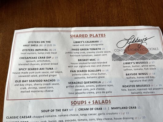 Menu photo 7 Libbey's Coastal Kitchen and Cocktails Stevensville, MD Menu photo 7 Libbey's Coastal Kitchen and Cocktails Stevensville, MD