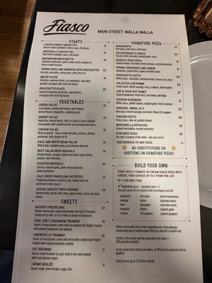 Menu photo 2 Fiasco On Main Walla Walla, WA