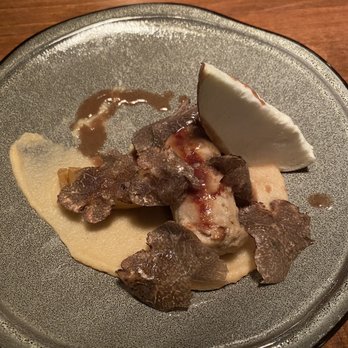 Partage - Sausage with Foie Purée and fresh shaved black truffle - French Near Me - Las Vegas, Nevada Partage - Sausage with Foie Purée and fresh shaved black truffle - French Near Me - Las Vegas, Nevada