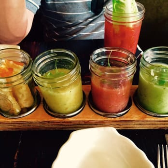 Jacob's Pickles - Gazpacho flight was a flavor overload!! - Comfort Food Near Me - New York, New York