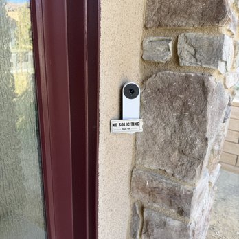 UV Swimming Pools - May 19 - No Soliciting sign directly on the doorbell - Pool & Hot Tub Service Near Me UV Swimming Pools - May 19 - No Soliciting sign directly on the doorbell - Pool & Hot Tub Service Near Me
