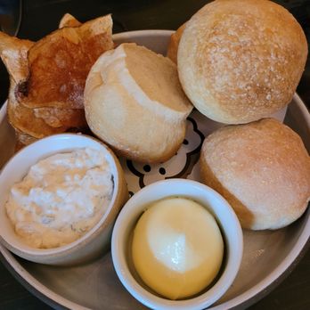 Coquette - Ciabata tops and chips with dip - New American Near Me - New Orleans, Louisiana
