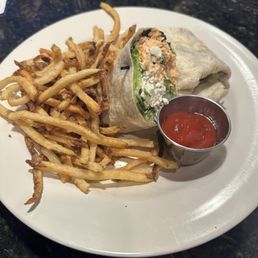 Salmon Wrap with Fries