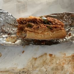 Taste of Philly - What is left of the buffalo 8" Chicken Philly Cheesesteak!