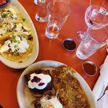 Snooze, an A.M. Eatery - Breakfast tacos - left Benny duo: habanero & Chile verde (with flat & CRISPY hashbrowns) - right *you can ask for flat&crispy* - Breakfast & Brunch Near Me - Tucson, Arizona Snooze, an A.M. Eatery - Breakfast tacos - left Benny duo: habanero & Chile verde (with flat & CRISPY hashbrowns) - right *you can ask for flat&crispy* - Breakfast & Brunch Near Me - Tucson, Arizona