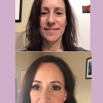 Smooth Brides - Before and after-- Trial makeup session using airbrush. - Makeup Artists Near Me