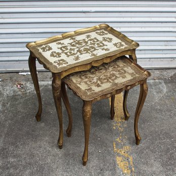 Afaire Vintage Rentals - Victorian Nesting Side Tables - Party Equipment Rentals Near Me Afaire Vintage Rentals - Victorian Nesting Side Tables - Party Equipment Rentals Near Me