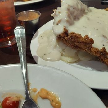 Chips 'N Ales - Chicken fried Steak with mashed potatoes.  Fries with gravy - Fish & Chips Near Me - Norman, Oklahoma