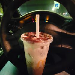 McDonald's - Iced coffee w/mocha syrup. It did not taste good!