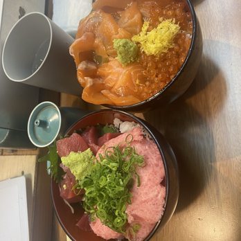 Sushi Koh - Negitoro bowl ($20) and Salmon bowl ($24) - Sushi Bars Near Me - Waipahu, Hawaii Sushi Koh - Negitoro bowl ($20) and Salmon bowl ($24) - Sushi Bars Near Me - Waipahu, Hawaii