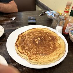 Large, delish, buttermilk pancake.