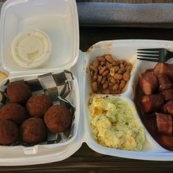 Metzler's Food & Beverage - Sausage plate and chicken balls.