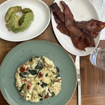 Redbird - Egg white frittata, avocado side , bacon side - New American Near Me - Los Angeles, California
