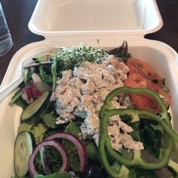 The Green Bean Coffeehouse - Uptown chicken salad on greens - Sandwiches Near Me - Spearfish, South Dakota