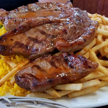 Hamilton BBQ - Brazilian Steak (Pichana) platter (full size) with side order of French fries. - Portuguese Near Me - Somerset, New Jersey Hamilton BBQ - Brazilian Steak (Pichana) platter (full size) with side order of French fries. - Portuguese Near Me - Somerset, New Jersey