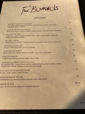 Menu photo 1 Les Faux Bourgeois Vancouver, BC Menu photo 1 Les Faux Bourgeois Vancouver, BC