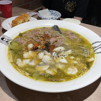 B2J Fish Soup - Classic spicy sour fish and wagyu soup - Szechuan Near Me - Plano, Texas B2J Fish Soup - Classic spicy sour fish and wagyu soup - Szechuan Near Me - Plano, Texas