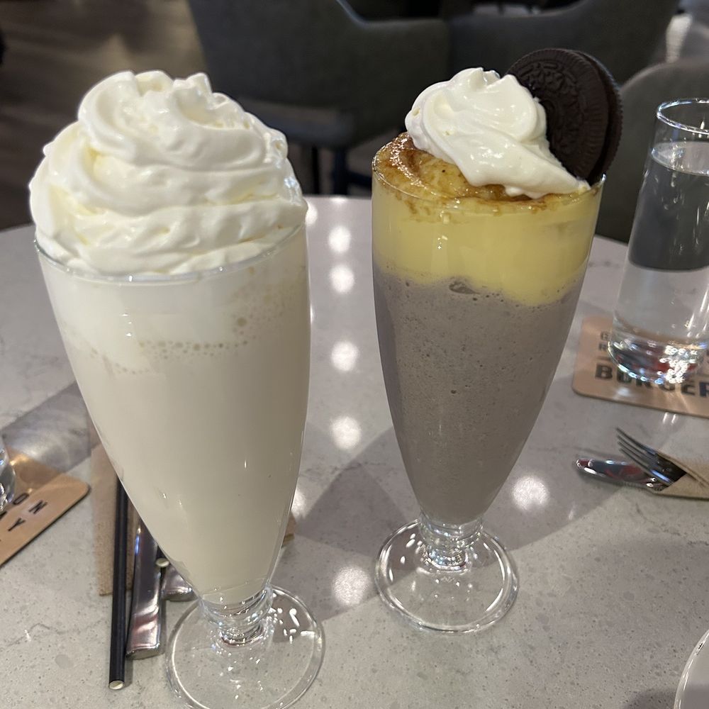 Gordon Ramsay Burger - Banana milkshake & Oreo crème brûlée milkshake - Burgers Near Me - Coquitlam, British Columbia Gordon Ramsay Burger - Banana milkshake & Oreo crème brûlée milkshake - Burgers Near Me - Coquitlam, British Columbia