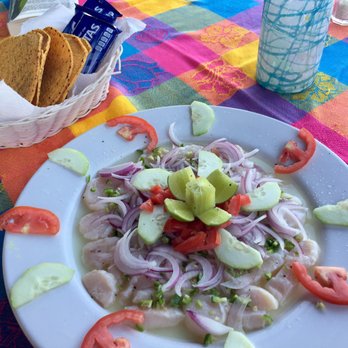 La Palapa - "Agua chiles" with scallops. Ay yay yai! Very spicy but wow what flavor! - Mexican Near Me - Cabo Pulmo, BCN La Palapa - "Agua chiles" with scallops. Ay yay yai! Very spicy but wow what flavor! - Mexican Near Me - Cabo Pulmo, BCN