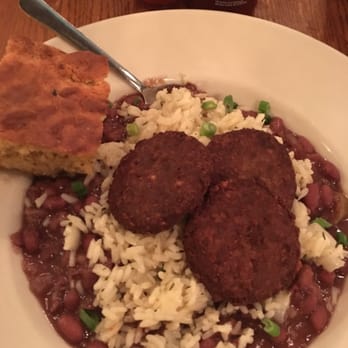 Mayfel's - Red beans and rice with veggie sausage - Southern Near Me - Asheville, North Carolina Mayfel's - Red beans and rice with veggie sausage - Southern Near Me - Asheville, North Carolina