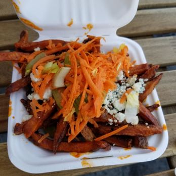 Scolari's Good Eats - Buffalo Fries served with blue cheese & shaved carrots... tasted good. - Burgers Near Me - Alameda, California Scolari's Good Eats - Buffalo Fries served with blue cheese & shaved carrots... tasted good. - Burgers Near Me - Alameda, California