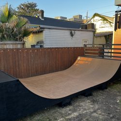 Jim Bell Skateboard Ramps - First morning with our new half pipe!