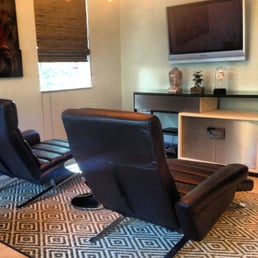 Wood shades are used to create this zen-like space. Wood shades are used to create this zen-like space.